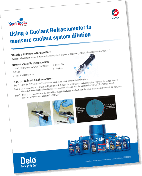 Using A Coolant Refractometer Caltex Chevron Lubricants