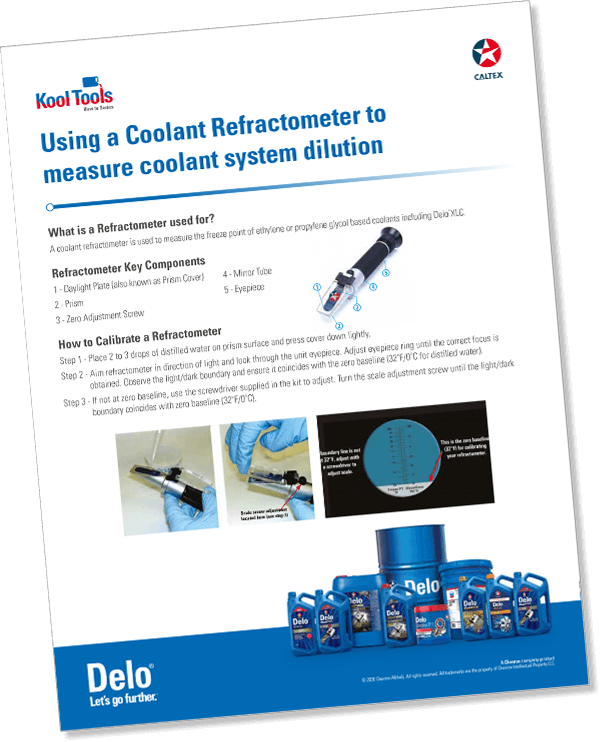 Using a Coolant Refractometer to measure coolant system dilution